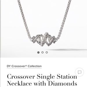 David Yurman Crossover Necklace with Diamonds
